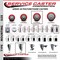 Service Caster 4'' Red Polyurethane Wheel Swivel 7/8'' Square Stem Caster Set 2 Brakes, 4PK SCC-SQ20S414-PPUB-RED-PLB-78-2-S-2 - alternate 4